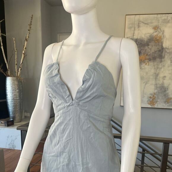 Washed Cotton Jumpsuit in Light Denim - Picture 7 of 16